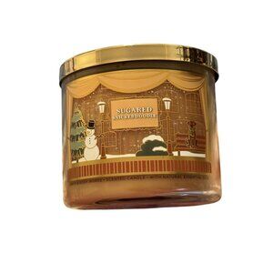 Bath & Body Works Sugared Snickerdoodle 3-Wick Scented Candle 14.5 Oz With Embos